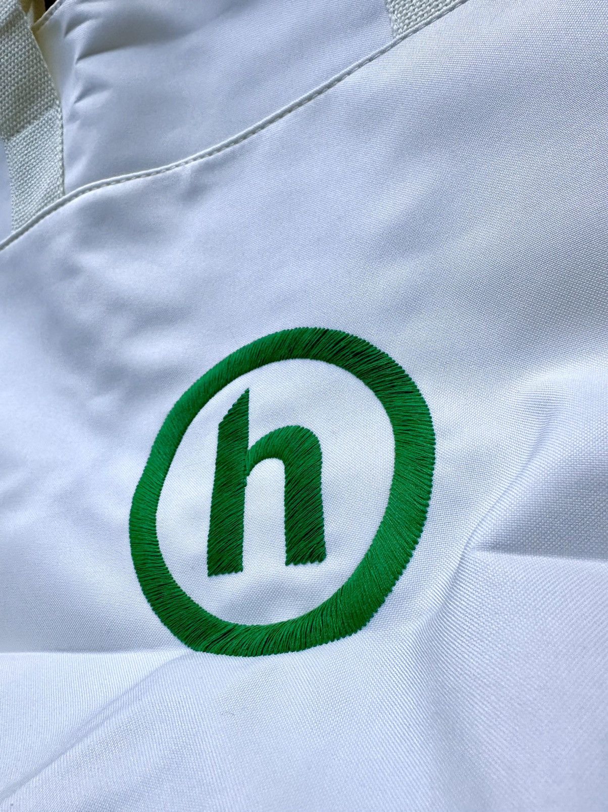 HIDDEN Embroidered Tote Bag Slightly Off White - White - Size OS - Detail Shot