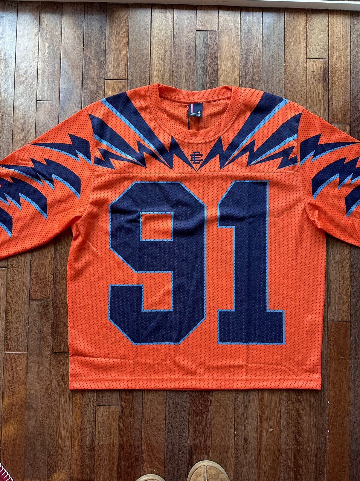 Eric Emanuel Sport Jersey - Orange - Size XL - Detail Shot