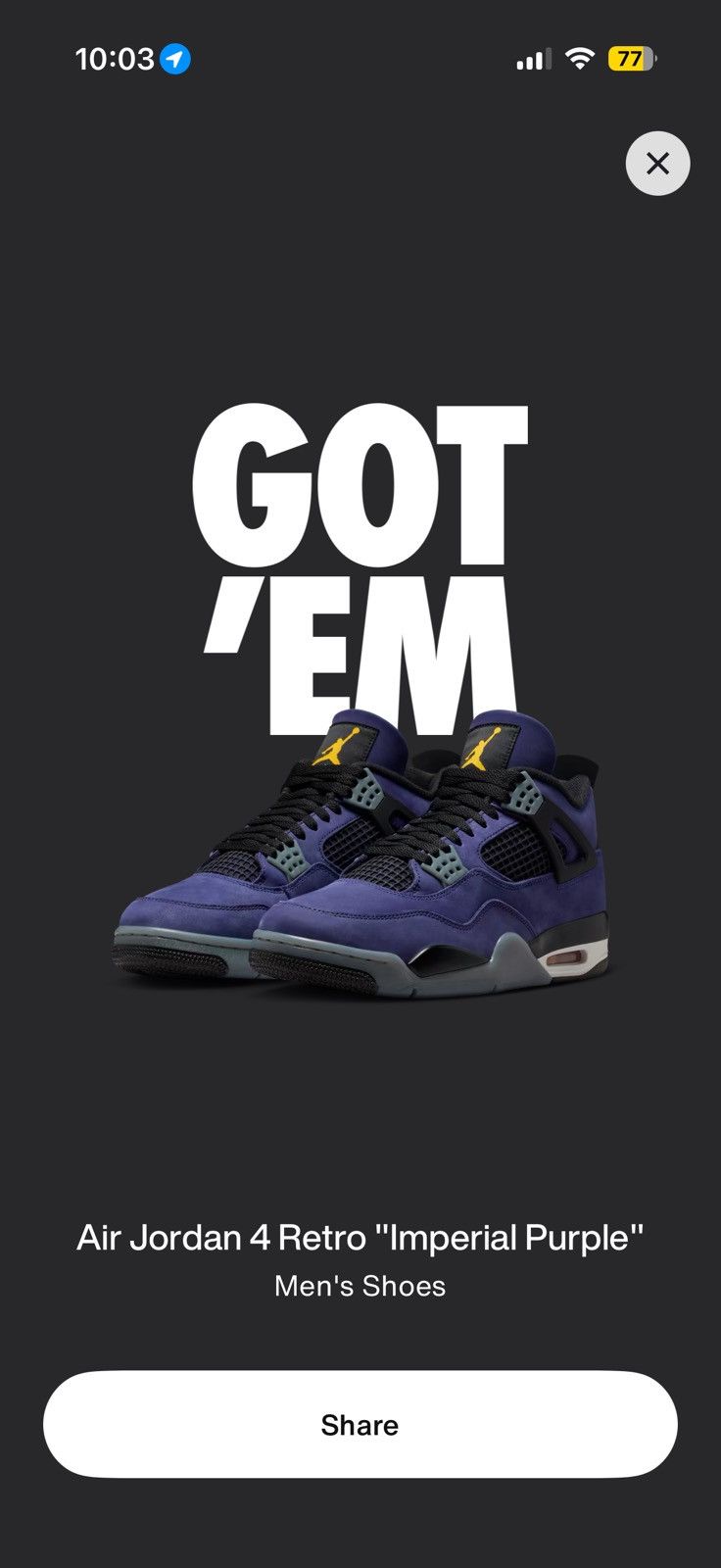 Nike Jordan 4 Lakeshow Lakers Imperial Purple Size 12 - Purple - Size 12 - View 13