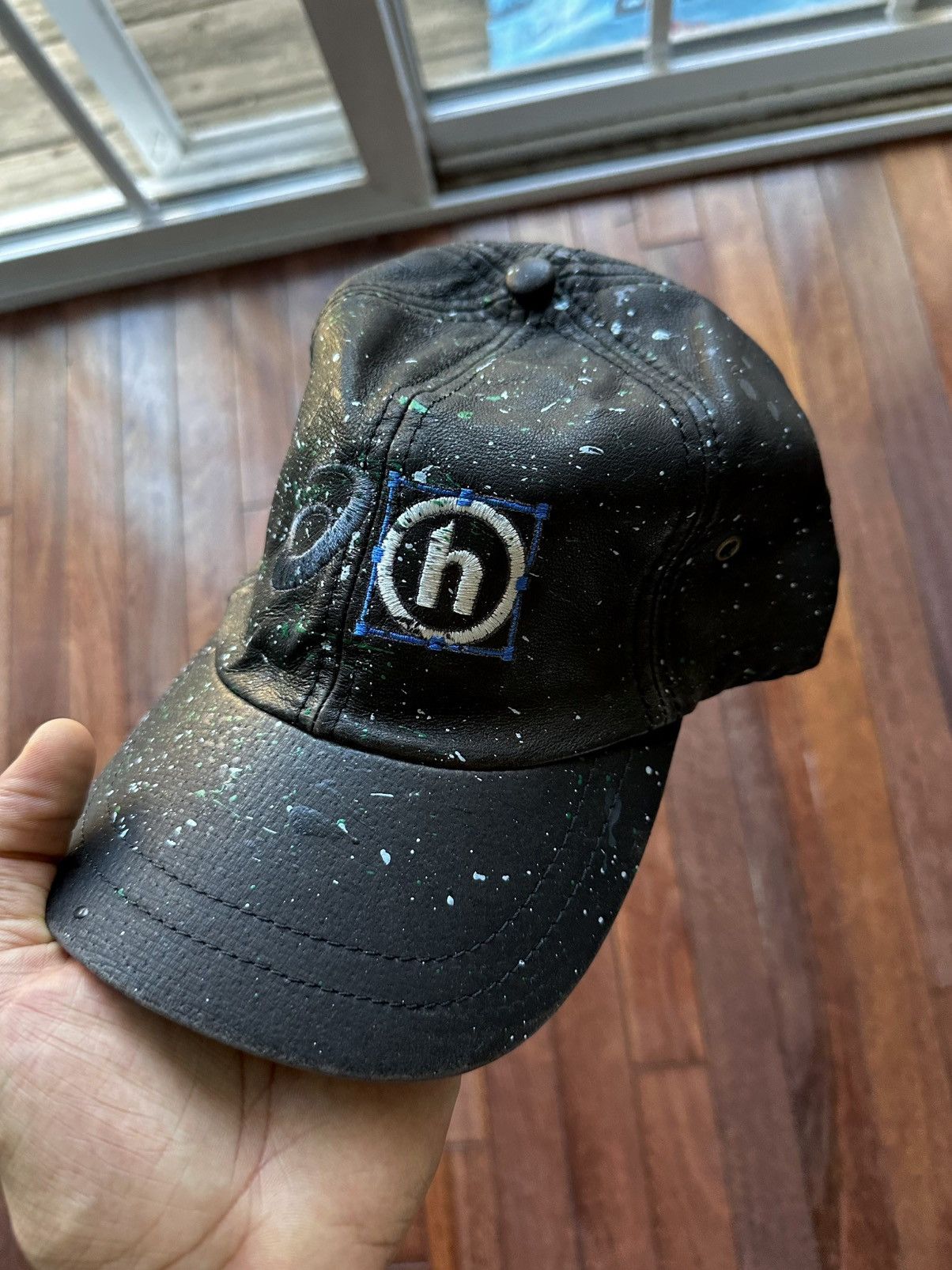 Asics x HIDDEN Painted Washed Leather Hat Black - Black - Size OS - View 5