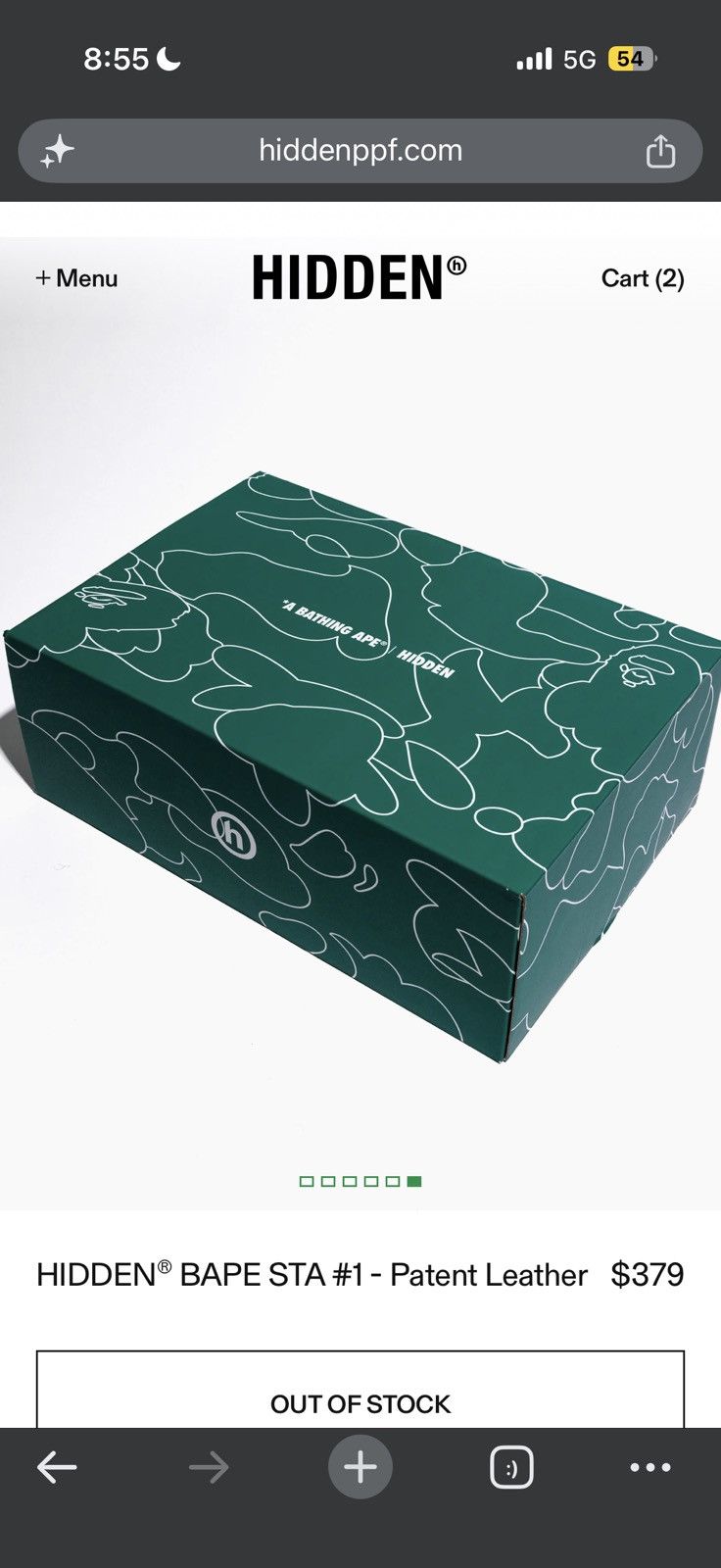 Bape Hidden  Sta 1 Friends Family Patent Leather Size 1 - White - Size 10 - View 18