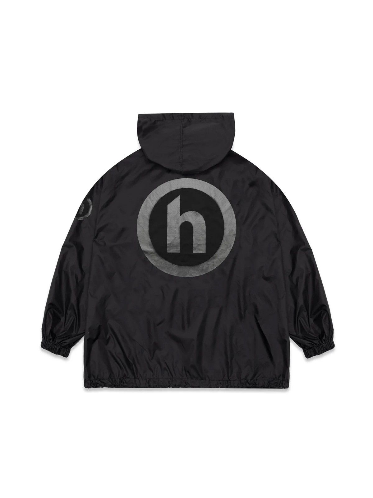 HIDDEN One Size  H Logo Packable Anorak - Black - Size XL - Back View