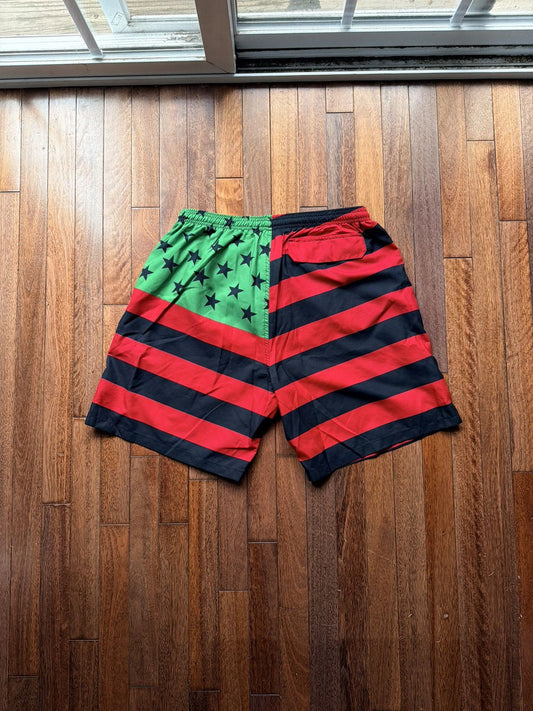 Denim Tears Juneteenth Flag Swim Trunk - Multicolor - Size 32 (Medium) - Front View