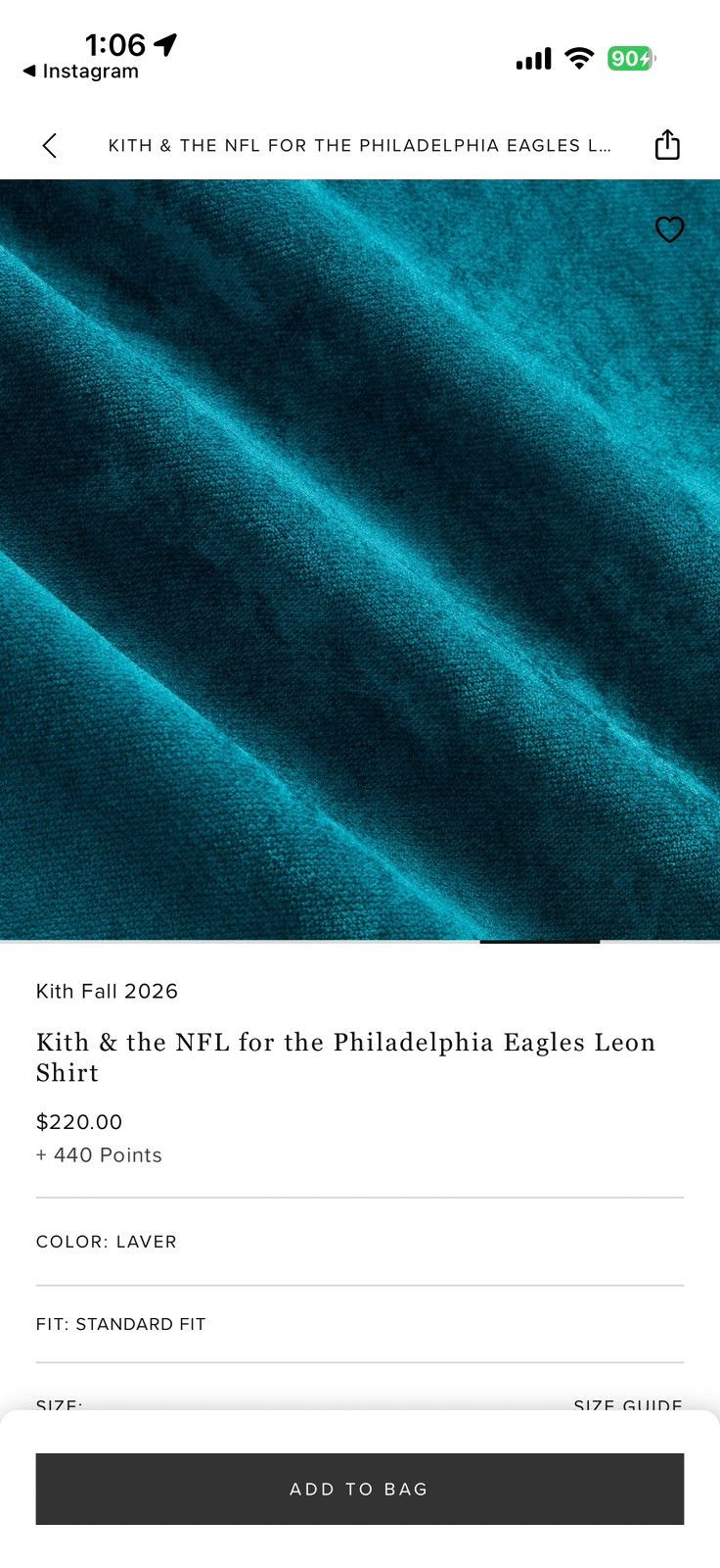 Kith Philadelphia Eagles Leon Shirt - Green - Size S - View 6