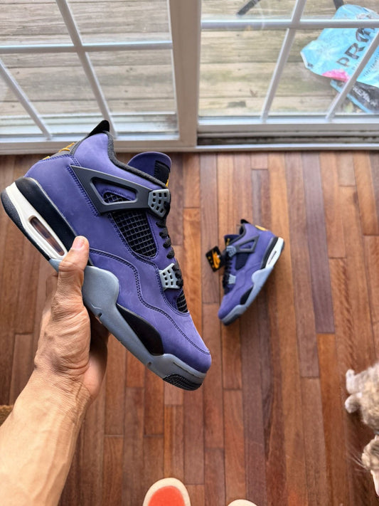 Nike Jordan 4 Lakeshow Lakers Imperial Purple Size 12 - Purple - Size 12 - Front View