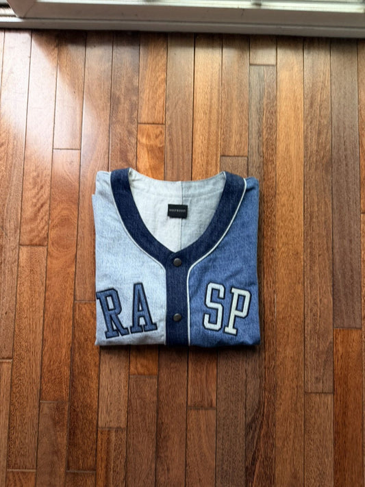 Ralph Lauren Gv Gallery Raspberry Hills Two Tone Denim Jersey L - Size L - Back View
