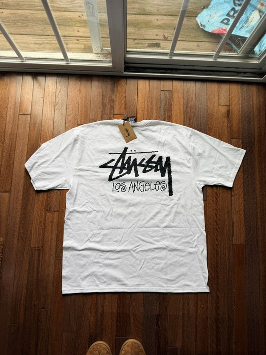 Stussy Los Angeles La Chapter Tee White - White - Size XL - Front View