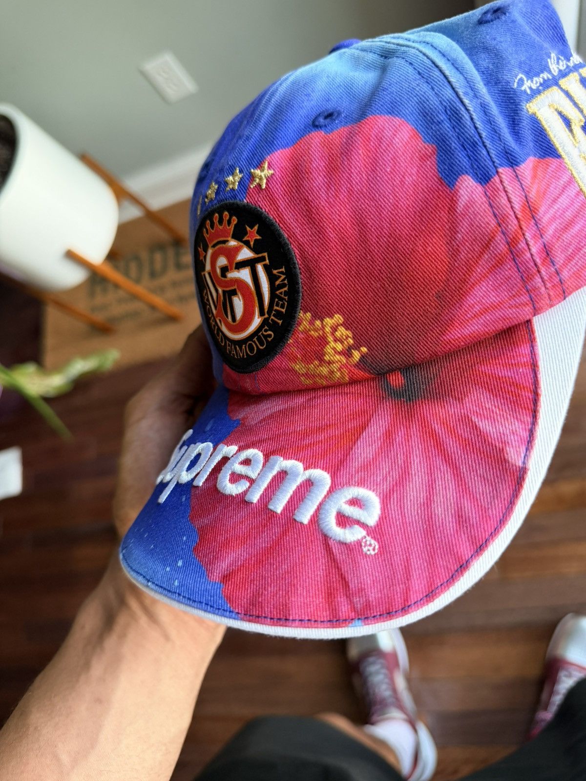 Supreme Fiji 6 Panel Hat Blue - Blue - Size OS - Tag/Label