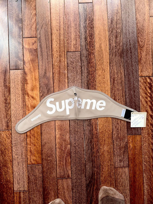 Supreme Windstopper 3M Facemask Taupe - Size OS - Front View