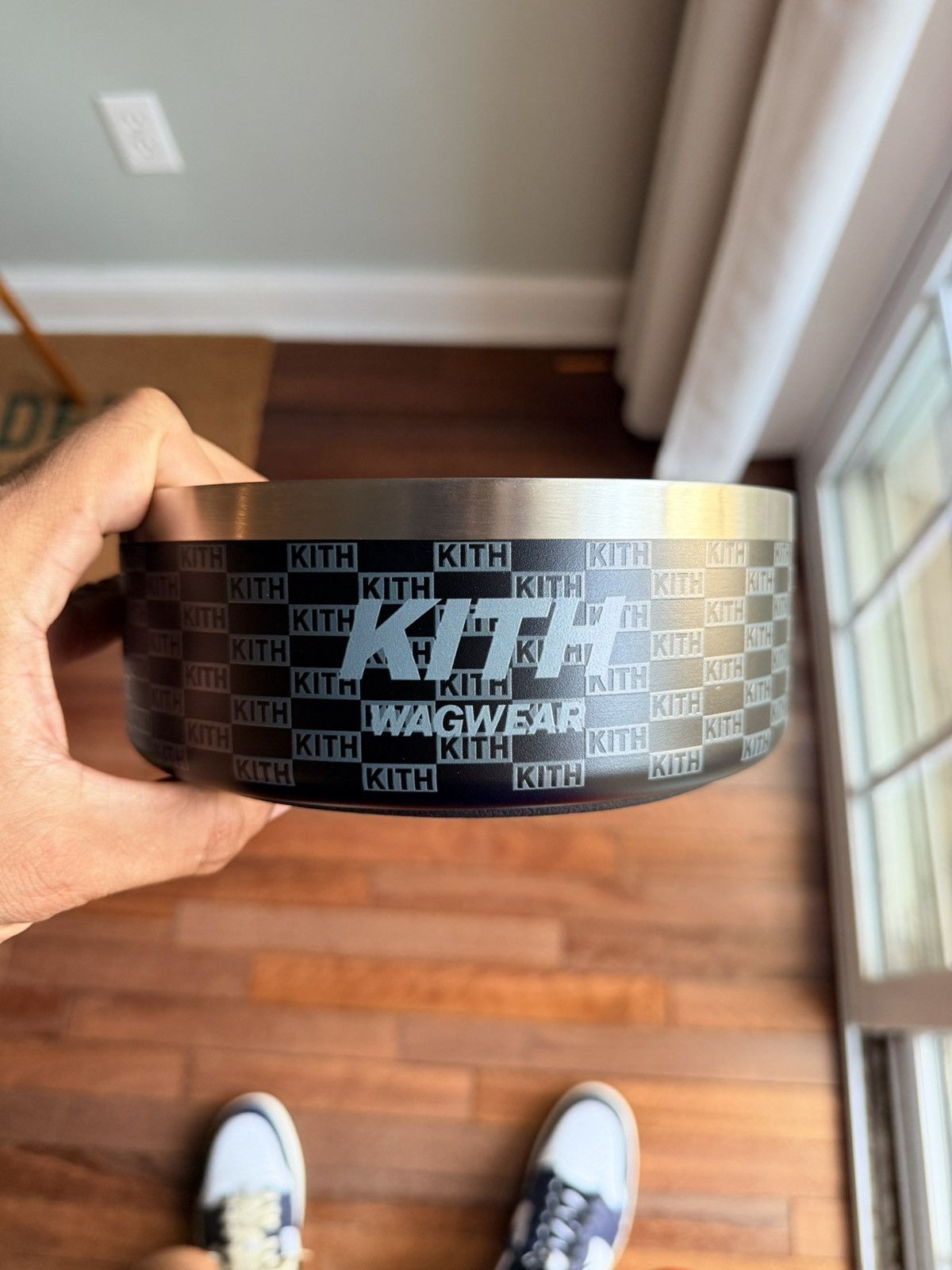 Kith For Wagwear Metal Dog Bowl Black - Black - Size OS - Front View