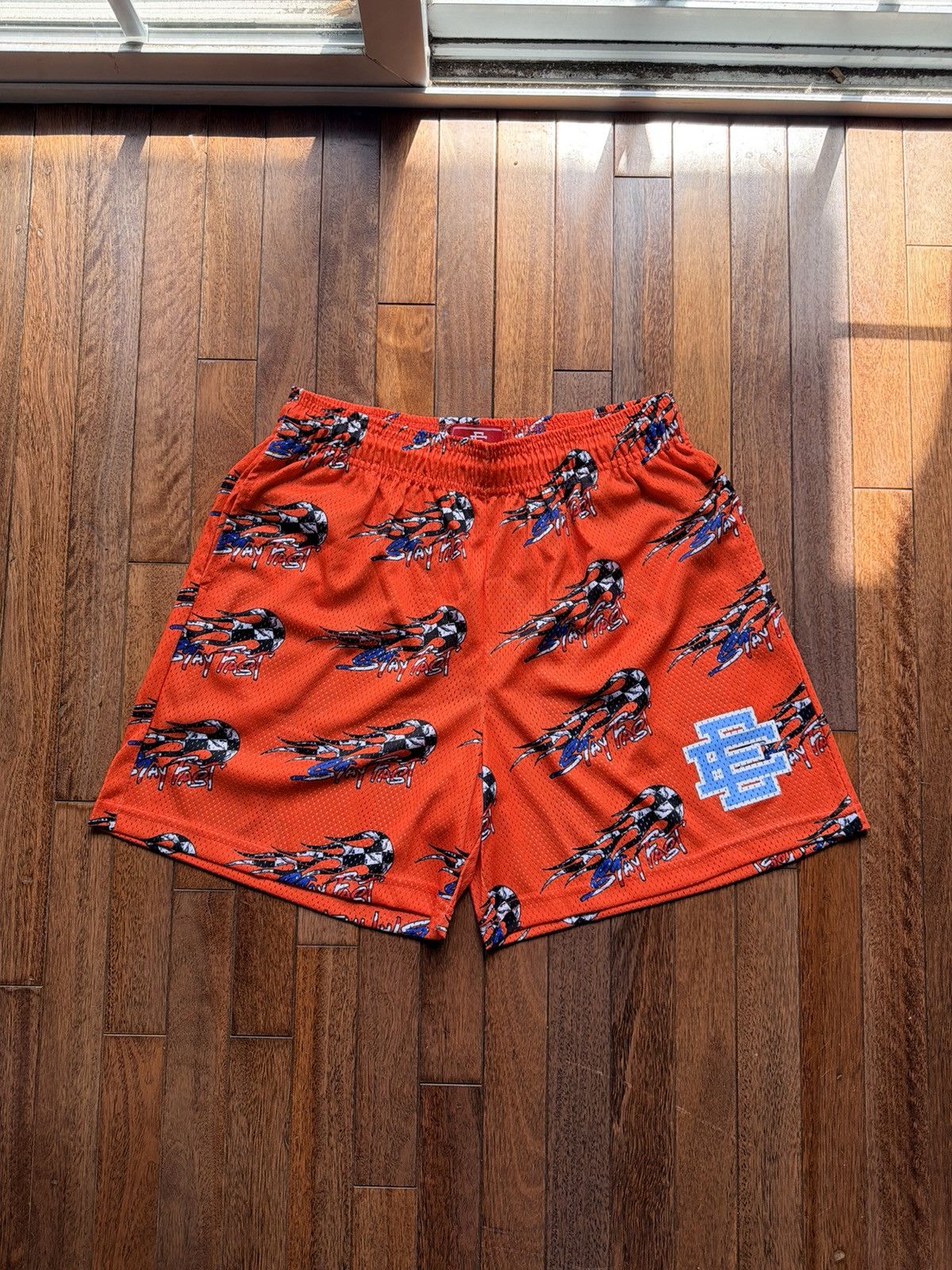 Eric Emanuel Matty Boy Short Orange Stay Fast - Orange - Size 36 - Front View