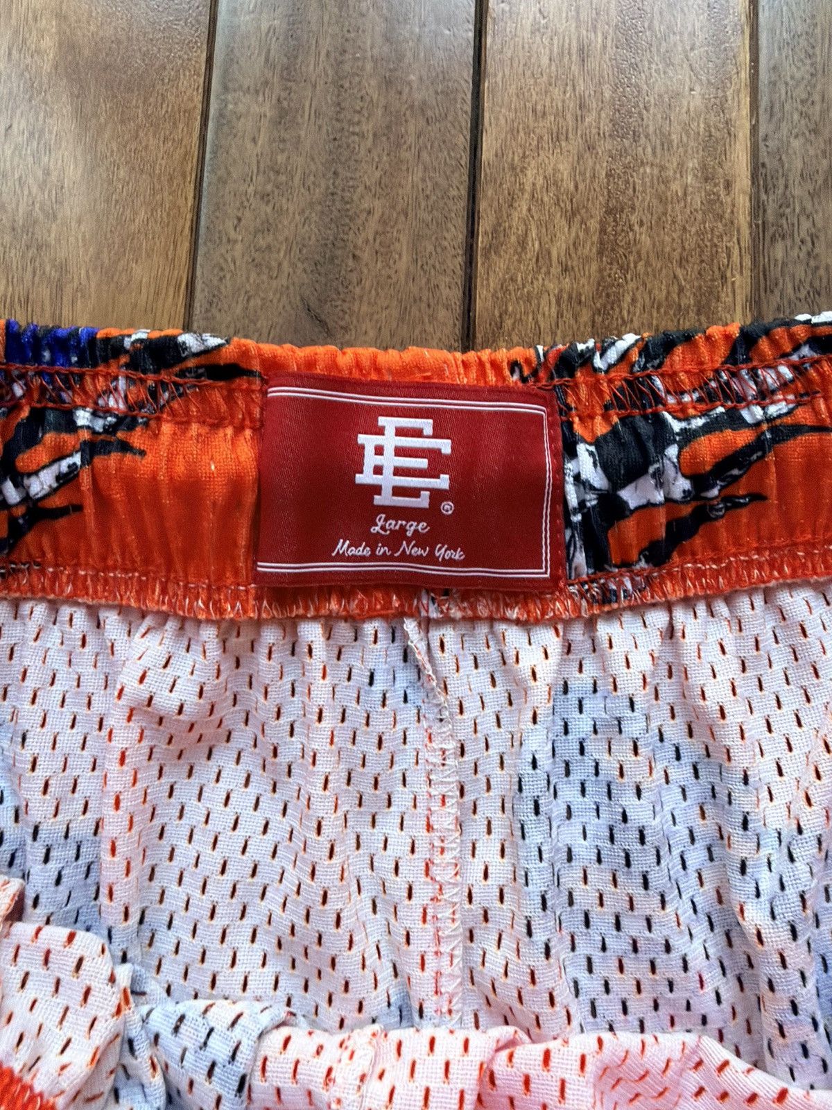 Eric Emanuel Matty Boy Short Orange Stay Fast Large - Orange - Size 34 - Tag/Label