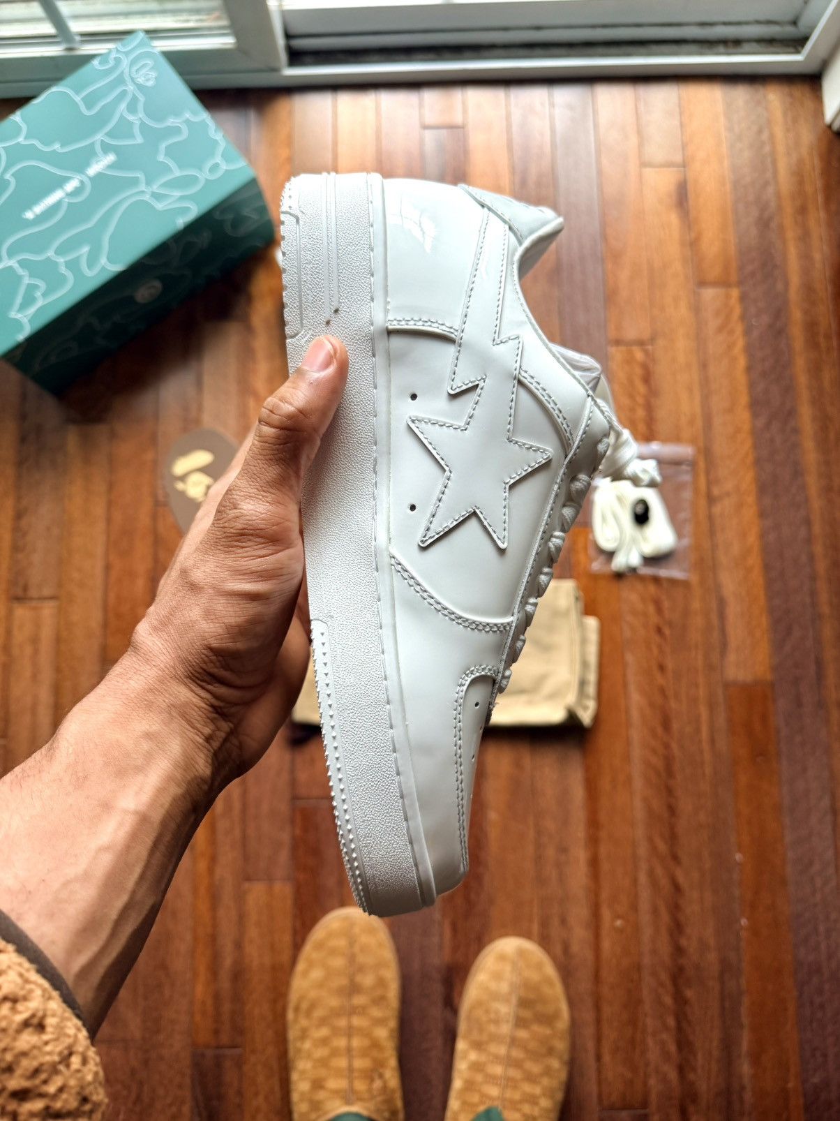 Bape Hidden  Sta 1 Friends Family Patent Leather Size 1 - White - Size 10 - View 9