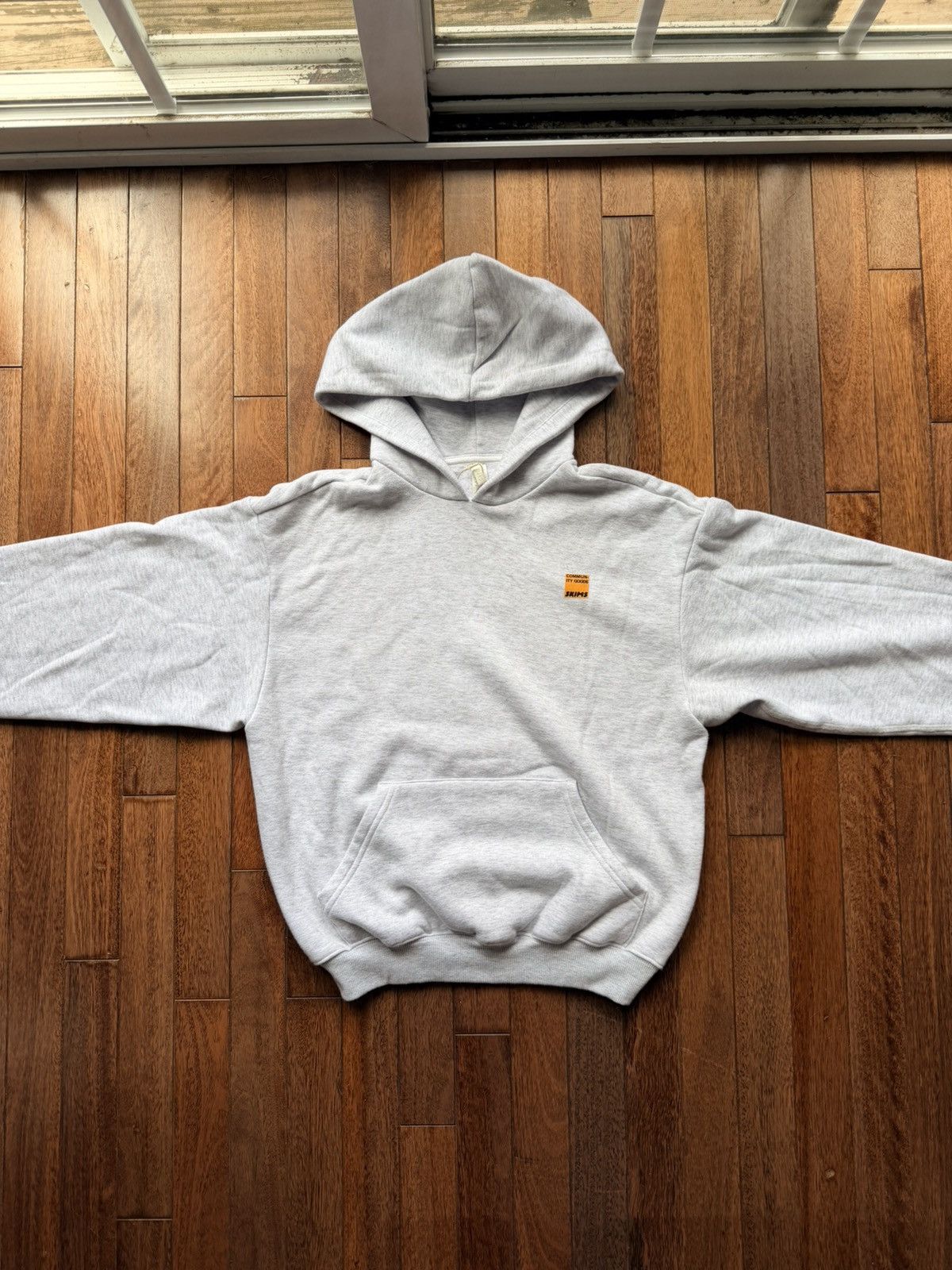 SKIMS x Community Goods NYFW Pullover Hoodie XS - Gray - Size XS - Front View