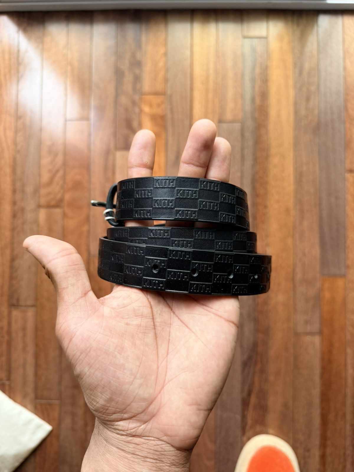 Kith Monogram Vachetta Leather Belt Medium - Black - Size 32 - Tag/Label