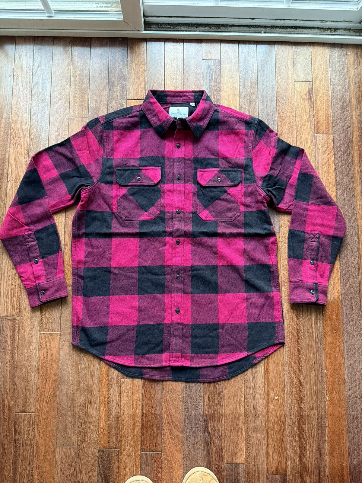 October's Very Own October Very Own Octobers Very Own Ovo Plaid Flann - Red - Size L - Tag/Label