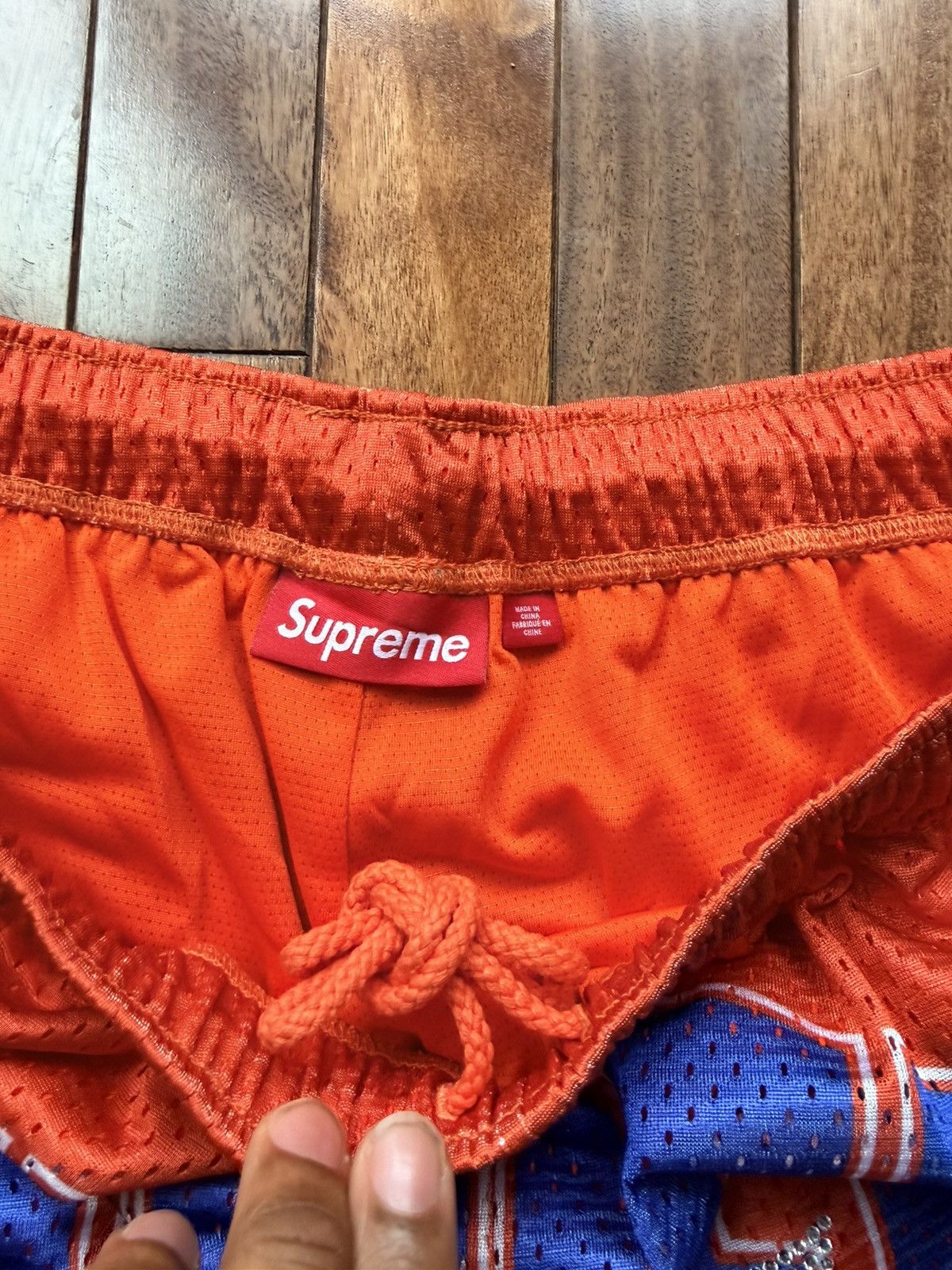Supreme Rhinestone Mesh Short Orange Large - Orange - Size 34 - View 5